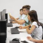 children-having-technology-education-class